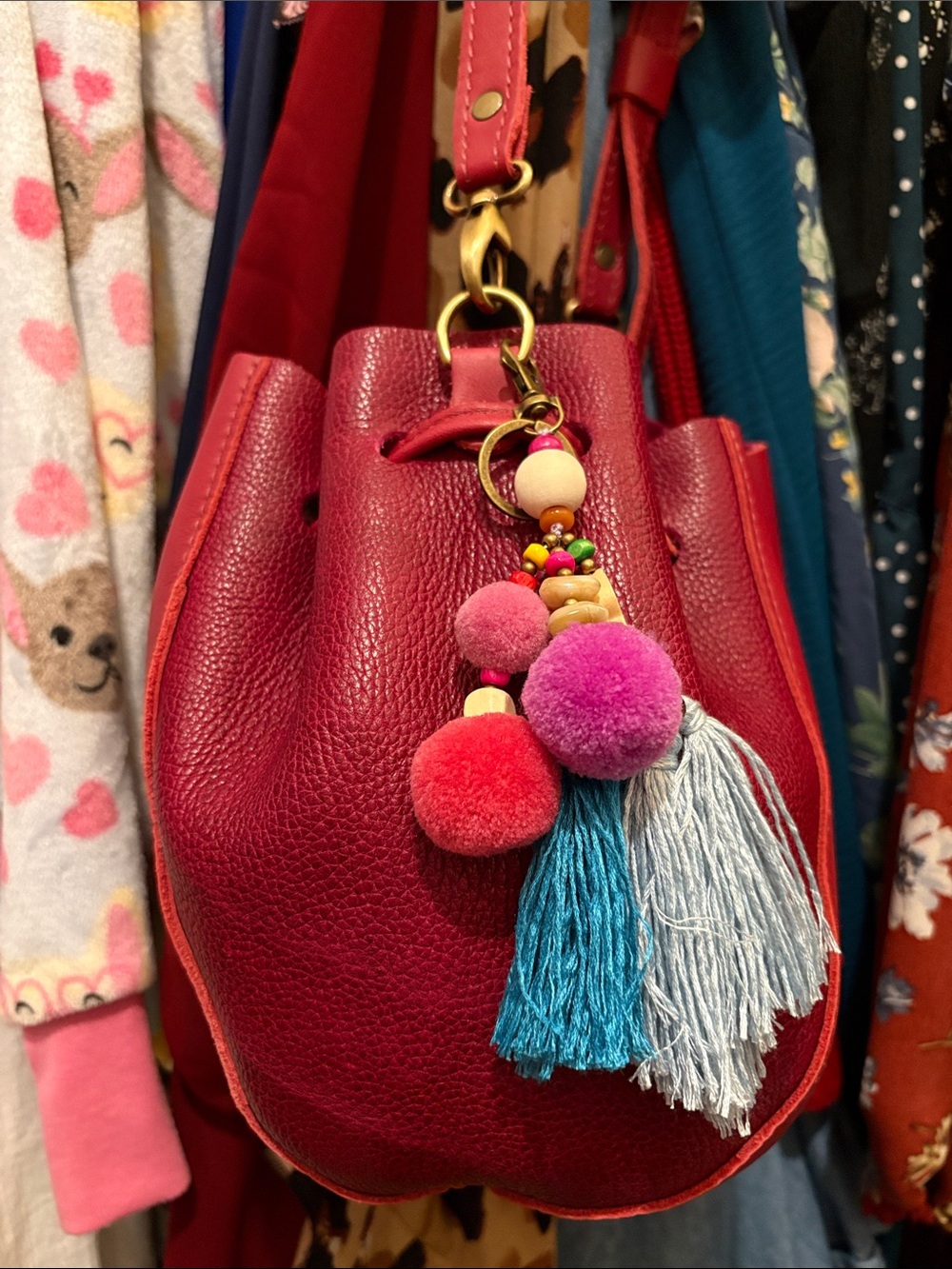 Portland Leather Goods | Nest Bucket Bag | Orchid - Picture 5 of 16